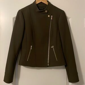 Ann Taylor Olive Peacoat w/peplum back